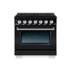 Hallman Bold Series 30" Gas Freestanding Range with Chrome Trim