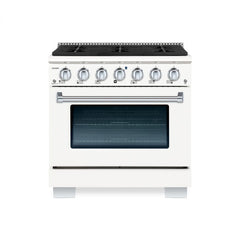 Hallman Bold Series 36" Gas Freestanding Range with Chrome Trim