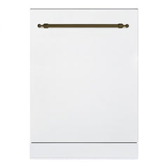 Hallman 24-Inch Dishwasher with Stainless Steel Metal Spray Arms (not plastic) with Classico Bronze handle