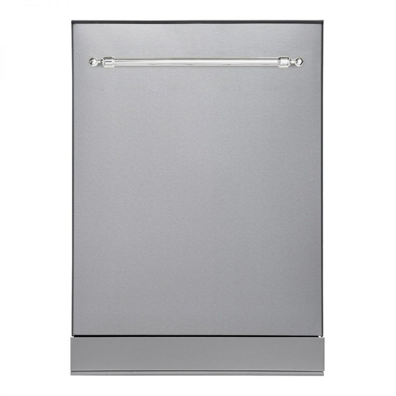 Hallman 24-Inch Dishwasher with Stainless Steel Metal Spray Arms (not plastic) with Classico Chrome handle