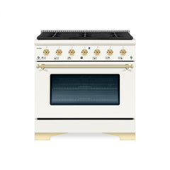 Hallman Classico Series 30" Gas Freestanding Range with Brass Trim