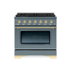 Hallman Classico Series 30" Gas Freestanding Range with Brass Trim