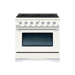 Hallman Classico Series 30" Dual Fuel Freestanding Range with Chrome Trim