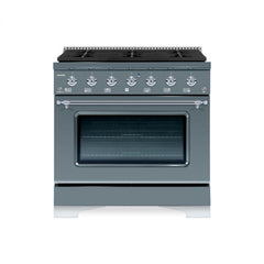 Hallman Classico Series 30" Dual Fuel Freestanding Range with Chrome Trim