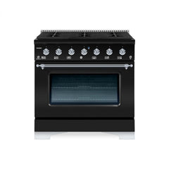 Hallman Classico Series 30" Dual Fuel Freestanding Range with Chrome Trim