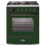 ILVE 30" Majestic II Series Gas Burner and Electric Oven Range with 5 Sealed Burners - UM30DNE3