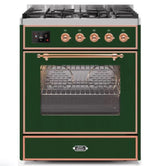 ILVE 30" Majestic II Series Gas Burner and Electric Oven Range with 5 Sealed Burners - UM30DNE3