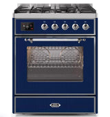 ILVE 30" Majestic II Series Gas Burner and Electric Oven Range with 5 Sealed Burners - UM30DNE3