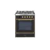 ILVE 30" Majestic II Series Gas Burner and Electric Oven Range with 5 Sealed Burners - UM30DNE3