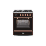 ILVE 30" Majestic II Series Gas Burner and Electric Oven Range with 5 Sealed Burners - UM30DNE3