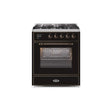 ILVE 30" Majestic II Series Gas Burner and Electric Oven Range with 5 Sealed Burners (UM30DNE3)