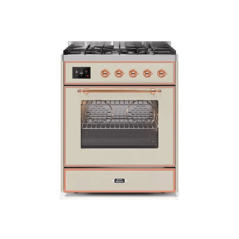 ILVE 30" Majestic II Series Gas Burner and Electric Oven Range with 5 Sealed Burners - UM30DNE3