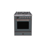 ILVE 30" Majestic II Series Gas Burner and Electric Oven Range with 5 Sealed Burners - UM30DNE3