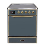 ILVE 30" Majestic II Series Induction Range with 4 Elements 2.3 cu. ft. Total Oven Capacity TFT Oven Control Display - UMI30QNE3