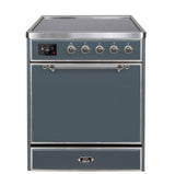 ILVE 30" Majestic II Series Induction Range with 4 Elements 2.3 cu. ft. Total Oven Capacity TFT Oven Control Display - UMI30QNE3