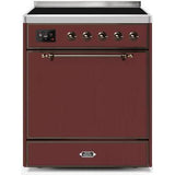 ILVE 30" Majestic II Series Induction Range with 4 Elements 2.3 cu. ft. Total Oven Capacity TFT Oven Control Display - UMI30QNE3