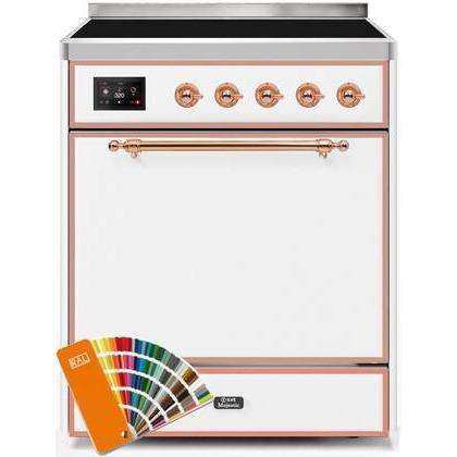 ILVE 30" Majestic II Series Induction Range with 4 Elements 2.3 cu. ft. Total Oven Capacity TFT Oven Control Display - UMI30QNE3