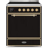 ILVE 30" Majestic II Series Induction Range with 4 Elements 2.3 cu. ft. Total Oven Capacity TFT Oven Control Display - UMI30QNE3