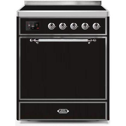 ILVE 30" Majestic II Series Induction Range with 4 Elements 2.3 cu. ft. Total Oven Capacity TFT Oven Control Display - UMI30QNE3