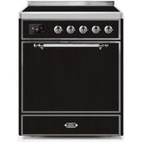 ILVE 30" Majestic II Series Induction Range with 4 Elements 2.3 cu. ft. Total Oven Capacity TFT Oven Control Display - UMI30QNE3