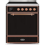 ILVE 30" Majestic II Series Induction Range with 4 Elements 2.3 cu. ft. Total Oven Capacity TFT Oven Control Display - UMI30QNE3