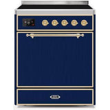 ILVE 30" Majestic II Series Induction Range with 4 Elements 2.3 cu. ft. Total Oven Capacity TFT Oven Control Display - UMI30QNE3