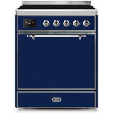 ILVE 30" Majestic II Series Induction Range with 4 Elements 2.3 cu. ft. Total Oven Capacity TFT Oven Control Display - UMI30QNE3