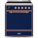 ILVE 30" Majestic II Series Induction Range with 4 Elements 2.3 cu. ft. Total Oven Capacity TFT Oven Control Display - UMI30QNE3