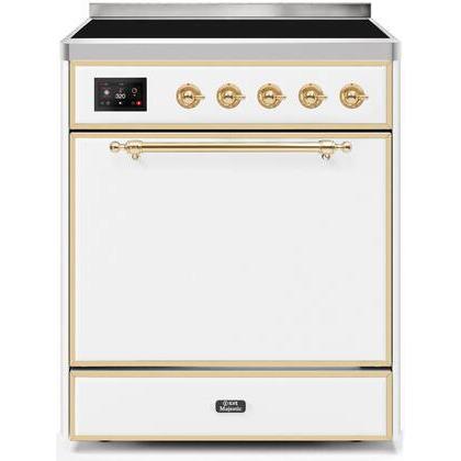 ILVE 30" Majestic II Series Induction Range with 4 Elements 2.3 cu. ft. Total Oven Capacity TFT Oven Control Display - UMI30QNE3