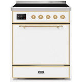 ILVE 30" Majestic II Series Induction Range with 4 Elements 2.3 cu. ft. Total Oven Capacity TFT Oven Control Display - UMI30QNE3