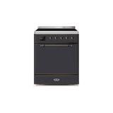 ILVE 30" Majestic II Series Induction Range with 4 Elements 2.3 cu. ft. Total Oven Capacity TFT Oven Control Display - UMI30QNE3