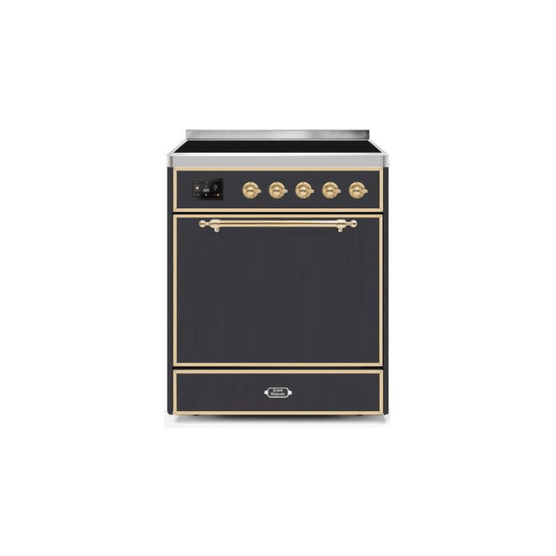 ILVE 30" Majestic II Series Induction Range with 4 Elements 2.3 cu. ft. Total Oven Capacity TFT Oven Control Display - UMI30QNE3