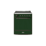 ILVE 30" Majestic II Series Induction Range with 4 Elements 2.3 cu. ft. Total Oven Capacity TFT Oven Control Display - UMI30QNE3