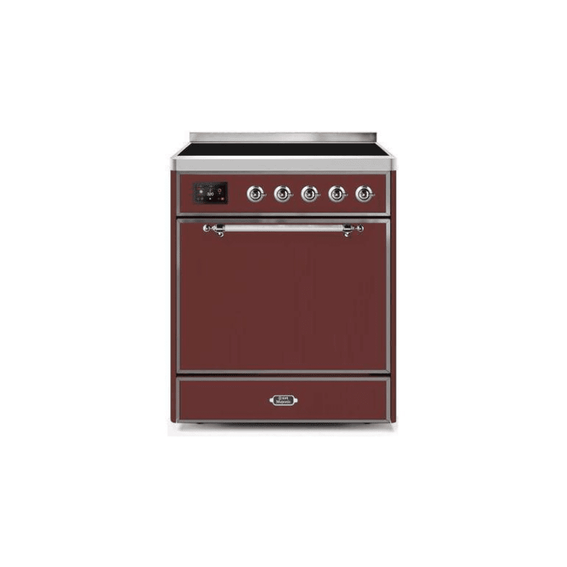 ILVE 30" Majestic II Series Induction Range with 4 Elements 2.3 cu. ft. Total Oven Capacity TFT Oven Control Display - UMI30QNE3