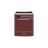 ILVE 30" Majestic II Series Induction Range with 4 Elements 2.3 cu. ft. Total Oven Capacity TFT Oven Control Display - UMI30QNE3
