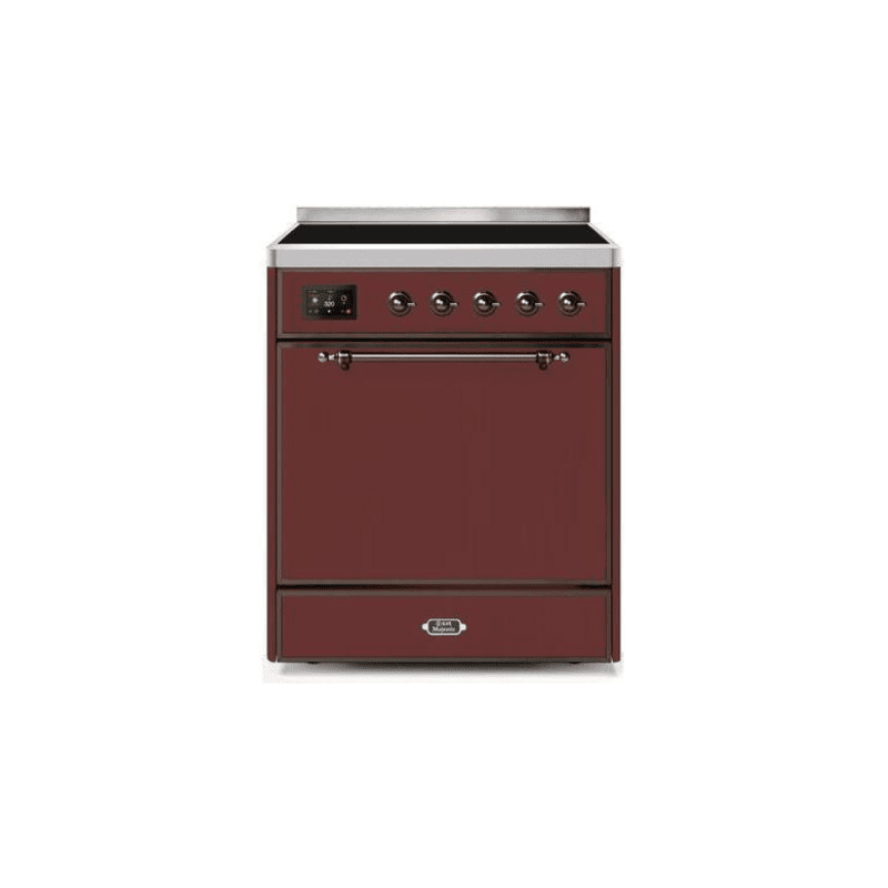ILVE 30" Majestic II Series Induction Range with 4 Elements 2.3 cu. ft. Total Oven Capacity TFT Oven Control Display - UMI30QNE3