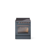 ILVE 30" Nostalgie II Series Freestanding Electric Double Oven Range with 5 Elements, Triple Glass Cool Door, Convection Oven, TFT Oven Control Display and Child Lock - UPI304NMP