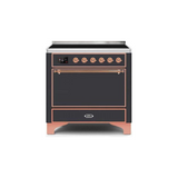 ILVE 36 Inch Majestic II Series Induction Range with 5 Elements 3.5 cu. ft. Oven Capacity TFT Oven Control Display Solid Door - UMI09QNS3