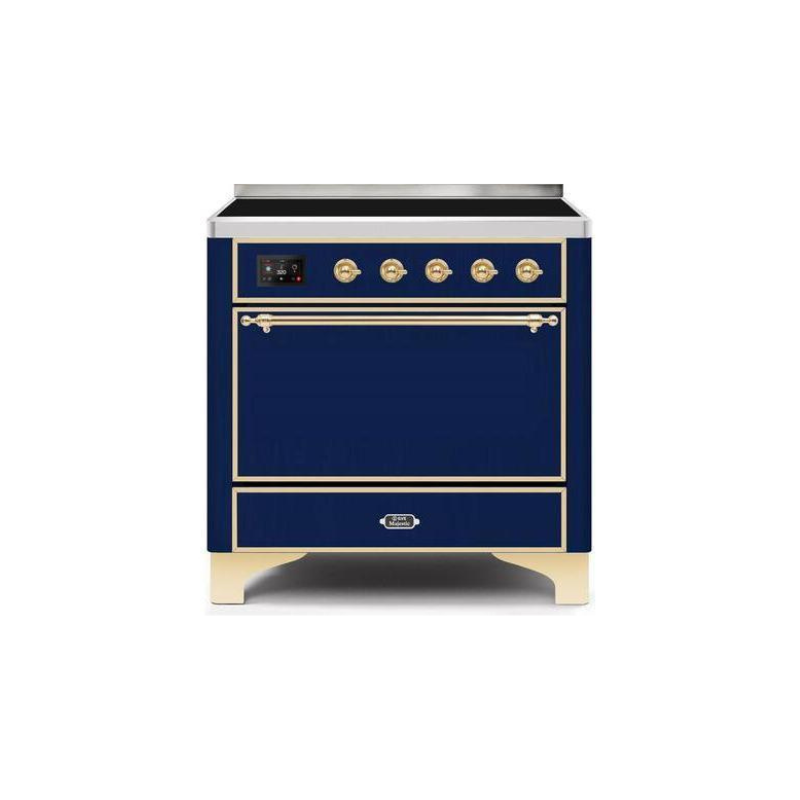 ILVE 36 Inch Majestic II Series Induction Range with 5 Elements 3.5 cu. ft. Oven Capacity TFT Oven Control Display Solid Door - UMI09QNS3