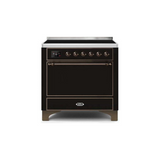 ILVE 36 Inch Majestic II Series Induction Range with 5 Elements 3.5 cu. ft. Oven Capacity TFT Oven Control Display Solid Door - UMI09QNS3