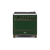 ILVE 36 Inch Majestic II Series Induction Range with 5 Elements 3.5 cu. ft. Oven Capacity TFT Oven Control Display Solid Door - UMI09QNS3