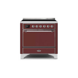 ILVE 36 Inch Majestic II Series Induction Range with 5 Elements 3.5 cu. ft. Oven Capacity TFT Oven Control Display Solid Door - UMI09QNS3
