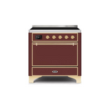 ILVE 36 Inch Majestic II Series Induction Range with 5 Elements 3.5 cu. ft. Oven Capacity TFT Oven Control Display Solid Door - UMI09QNS3