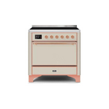 ILVE 36 Inch Majestic II Series Induction Range with 5 Elements 3.5 cu. ft. Oven Capacity TFT Oven Control Display Solid Door - UMI09QNS3
