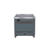 ILVE 36 Inch Majestic II Series Induction Range with 5 Elements 3.5 cu. ft. Oven Capacity TFT Oven Control Display Solid Door - UMI09QNS3