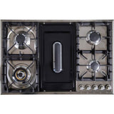 ILVE 36 Inch Stainless Steel Natural Gas Cooktop - UXLP90FI