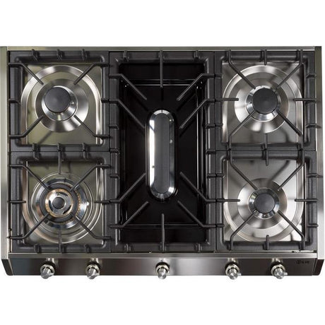 ILVE 36 Inch Stainless Steel Natural Gas/Propane Cooktop UHP965FDI/UHP965FDILP