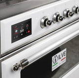 ILVE 36" Majestic II Series Dual Fuel Gas Range with 6 Burners with 3.5 cu. ft. Oven Capacity TFT Oven Control Display - UM096DNS3