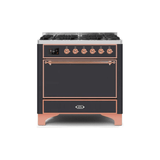 ILVE 36 Inch Majestic II Series Dual Fuel Range Gas/Propane with 6 Sealed Burners - UM096DQNS3