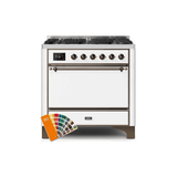 ILVE 36 Inch Majestic II Series Dual Fuel Range Gas/Propane with 6 Sealed Burners - UM096DQNS3